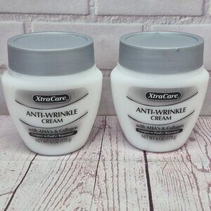 Lot of 2~XtraCare Anti-Wrinkle Cream With AHAs & Collagen Rejuveness‎ 6 Oz Jar